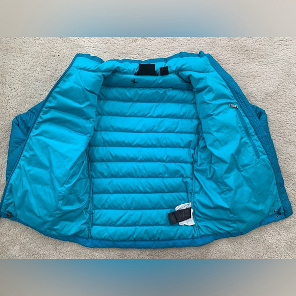 Marmot Women’s Size Extra Small XS Teal 700 Duck Down Fill Winter Puffer Coat - Picture 7 of 13